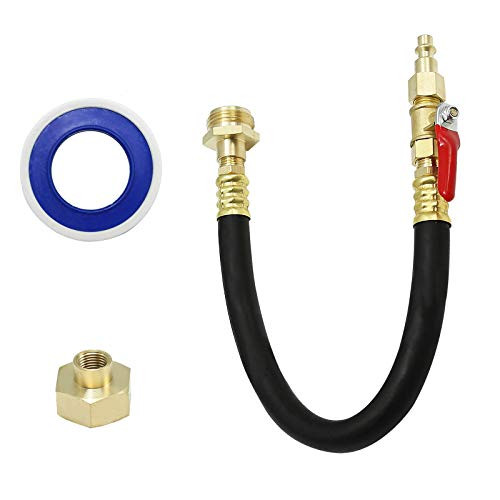 ZUDKSUY RV Winterizing kit  and  Sprinkler Blowout Adapter with Shut Off Valve- Air Compressor Kit Male  and  Female Quick Connect Blow Out Fitting Plug for Winterizing RV- Camper- Motorhome- Boat