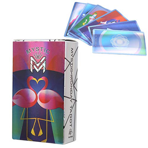 Tarot Cards-Mystic Monday Visions Hologram Paper Tarot Cards-Family Travel Board Deck Games Guidance Divination Fate Playing Game Cards-for Beginners and Expert Readers -78Pcs- Tarot Cards-Mystic Monday Visions Hologram Paper Tarot Cards-Family Travel Board Deck Games Guidance Divination Fate Playing Game Cards-for Beginners and Expert Readers -78Pcs-