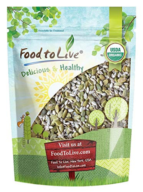 Organic Sprouted Seeds Mix- 2 Pounds Raw and Non-GMO Snack Mix Contains Sprouted Pumpkin and Sunflower Seeds. Vegan Superfood- Kosher- Bulk Organic Sprouted Seeds Mix- 2 Pounds Raw and Non-GMO Snack Mix Contains Sprouted Pumpkin and Sunflower Seeds. Vegan Superfood- Kosher- Bulk