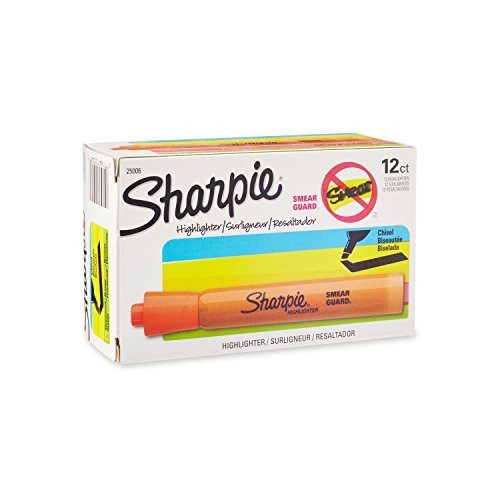 Sharpie 25006 Accent Tank-Style Highlighter- Fluorescent Orange- 12-Pack by Sharpie