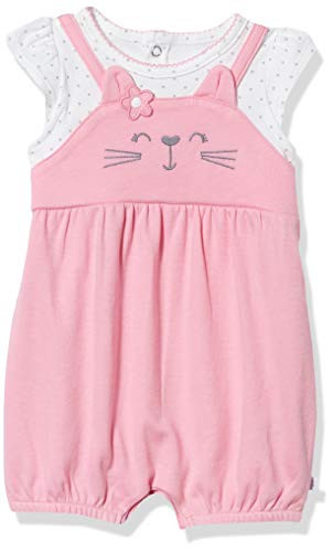 absorba Baby Girls' Cap Sleeves Romper- Elegant Rose- 12M