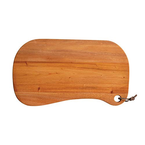 Bloomingville Mahogany Cheese Leather Tie Cutting Board- 14inch- Brown