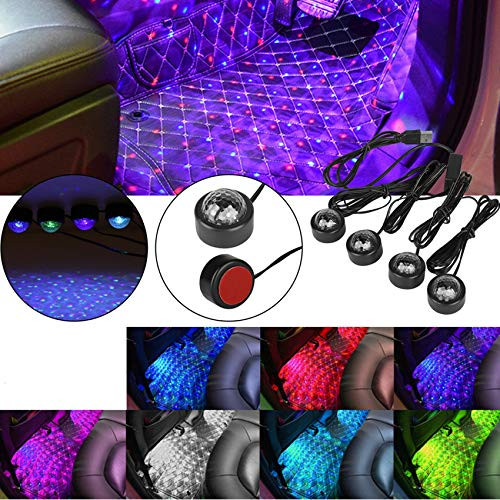 labwork USB Atmosphere Lamp Star Light Sound Control Interior Seat Ambient Decora Car Accessories for All Types of Car
