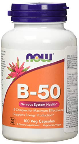 NOW Vitamin B-50 mg-100 Veg Capsules