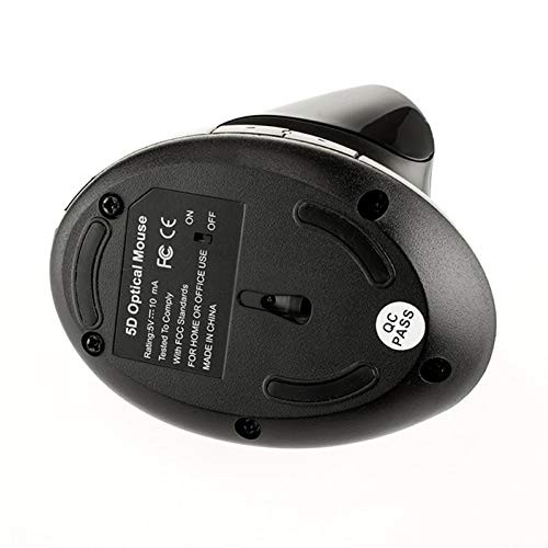 hudiemm0B Mouse- Ergonomic Office Vertical Mouse 5-Buttons 1200 DPI Optical Mice for PC Laptop Purple