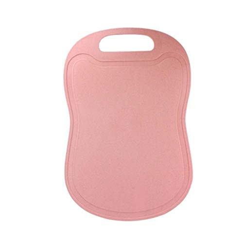 UPKOCH Household Cutting Board Wheat Straw Chopping Board Vegetable Fruit Cutting Pad Meat Cutting Mat Multi-function Cut Board for Home Hotel Restaurant -Pink-