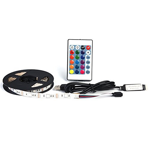LED Strip Lights Waterproof 5V USB RGB LED Light Strip SMD 5050 LED Tape Lights Color Changing Strip Lights with Remote for TV Bedroom Home Lighting Kitchen Flexible Strip Lights-4M 120LED- LED Strip Lights Waterproof 5V USB RGB LED Light Strip SMD 5050 LED Tape Lights Color Changing Strip Lights with Remote for TV Bedroom Home Lighting Kitchen Flexible Strip Lights-4M 120LED-