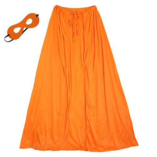 SeasonsTrading 20inch Child Orange Superhero Cape  and  Mask Costume Set