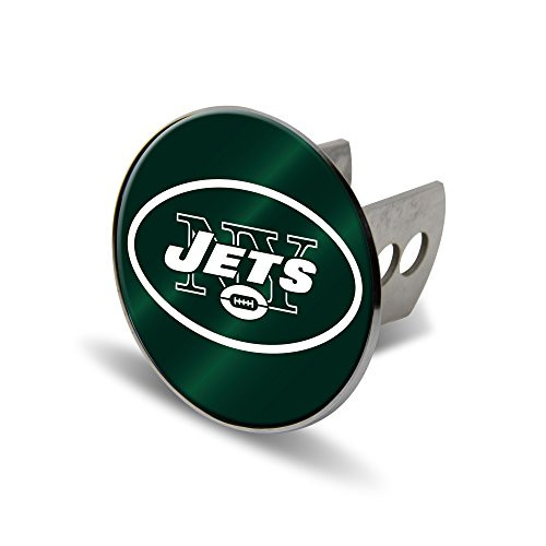 Rico NFL New York Jets Laser Cut Metal Hitch Cover- Large- Silver Rico NFL New York Jets Laser Cut Metal Hitch Cover- Large- Silver