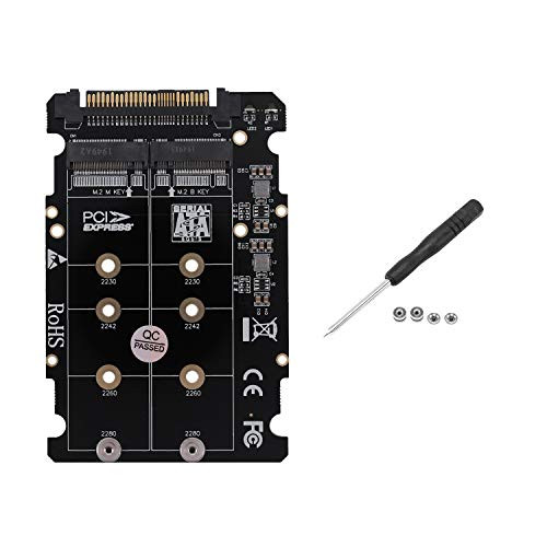 FDSF M.2 Ssd to U.2 2In1 M.2 Nvme and Sata-Bus Ngff Ssd to Pci-E U.2 Sff-8639 Pcie M2 Converter for Desktop Computers