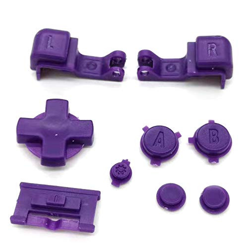 Plastic A B Select Start L R Buttons D Pad for Gameboy Advance SP GBA SP Full Button Set Purple