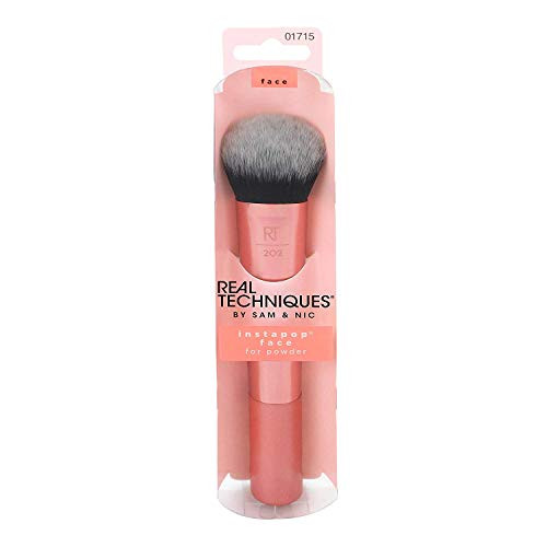 REAL TECHNIQUES Instapop Face Makeup Brush for Foundation or Powder for Women's