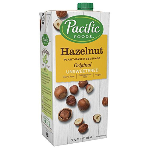 Pacific Foods Hazelnut Milk- Unsweetened Original- 32 oz| Shelf Stable- Plant-Based-Vegan- Non GMO