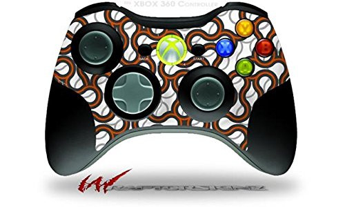 XBOX 360 Wireless Controller Decal Style Skin - Locknodes 01 Burnt Orange -CONTROLLER SOLD SEPARATELY-