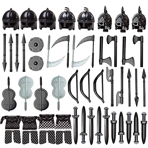 YIFAN 51Pcs Military Weapons Pack for Building Block with Sword- Helmet and Accessories for Building Bricks Minifigures- Compatible with Major Building Block Brands YIFAN 51Pcs Military Weapons Pack for Building Block with Sword- Helmet and Accessories for Building Bricks Minifigures- Compatible with Major Building Block Brands