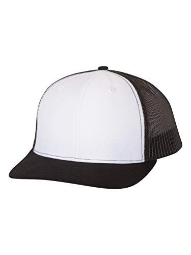 RICHARDSON White/Black 112 Mesh Back Trucker Cap Snapback Hat