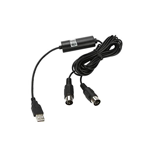 MIDI to USB Cable Universal MIDI to USB IN-OUT Cable Converter Line LED Indicator Electronic Music Accessory