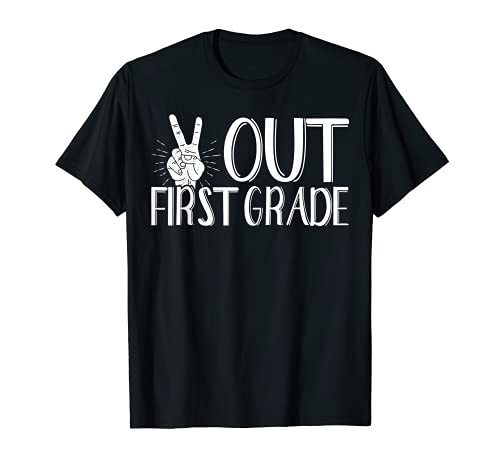 Peace Out First Grade Shirt Graduation Last Day of School T-Shirt
