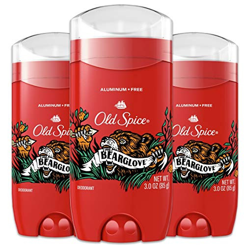 Old Spice Aluminum Free Deodorant for Men with 48 Hour Protection- Bearglove Scent- 3 Oz- Pack Of 3