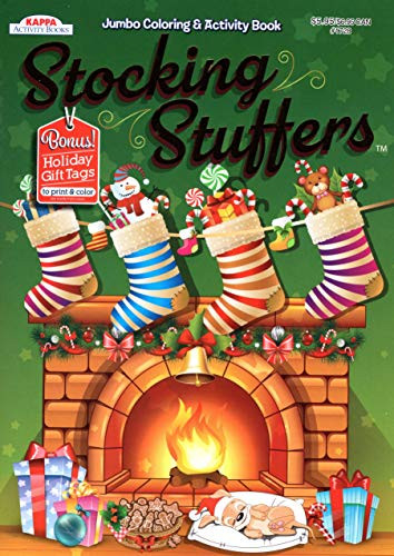 Kappa Books Christmas Edition Holiday Jumbo Coloring and Activity Book ~ Stocking Stuffers