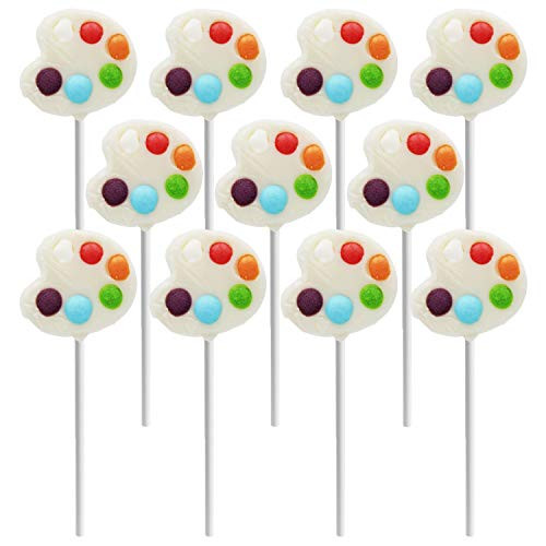 Little Artist Lollipop Suckers Paint Board Candy- Great for Birthday Parties- Events- and Goody Bag Fillers- Party Favors- Individually Wrapped -24-Pack-