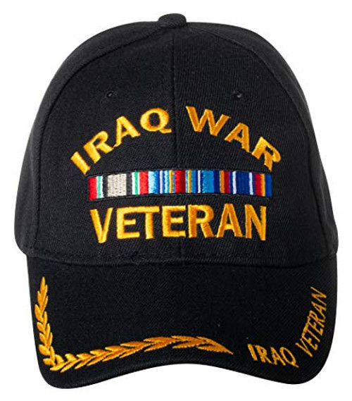 Artisan Owl US Military Iraq War Veteran Ribbon Embroidered Adjustable Baseball Cap -Black- Artisan Owl US Military Iraq War Veteran Ribbon Embroidered Adjustable Baseball Cap -Black-