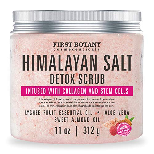 Himalayan Salt Body Scrub with Collagen and Stem Cells - Natural Exfoliating Salt Scrub and Body and Face Souffle helps with Moisturizing Skin- Acne- Cellulite- Dead Skin Scars- Wrinkles -11 oz- Himalayan Salt Body Scrub with Collagen and Stem Cells - Natural Exfoliating Salt Scrub and Body and Face Souffle helps with Moisturizing Skin- Acne- Cellulite- Dead Skin Scars- Wrinkles -11 oz-