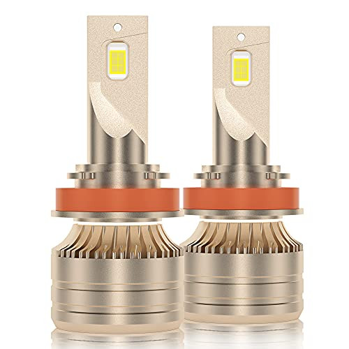 H11/H8/H9 LED Headlight Bulbs- 12000 Lumens Low Beam- 6000K Bright White- Halogen Replacement- Quick Installation- Pack of 2