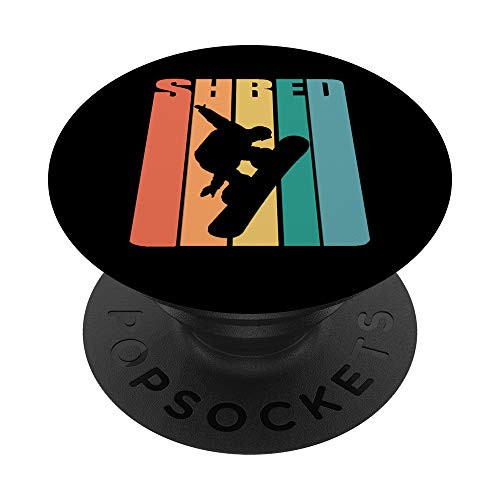 Retro 70s Vintage Snowboard Shirt Snowboarding Air Gift PopSockets PopGrip- Swappable Grip for Phones  and  Tablets