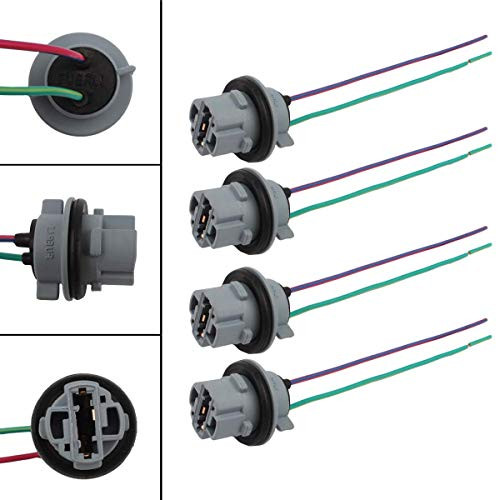 Winka 7440 7443 T20 Plugs Sockets Extension Wire Harness For Turn Signal Reverse Light Bulbs Socket