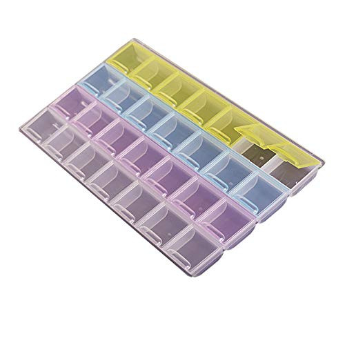 RUYI 28 Grid Diamond Painting Storage Box Colorful Plastic Jewelry Organizer Box for DIY Rhinestone Beads Or Nail Art Small Findings RUYI 28 Grid Diamond Painting Storage Box Colorful Plastic Jewelry Organizer Box for DIY Rhinestone Beads Or Nail Art Small Findings