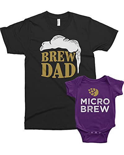Threadrock Unisex Baby Micro Brew Infant Bodysuit - 6 Months- Purple
