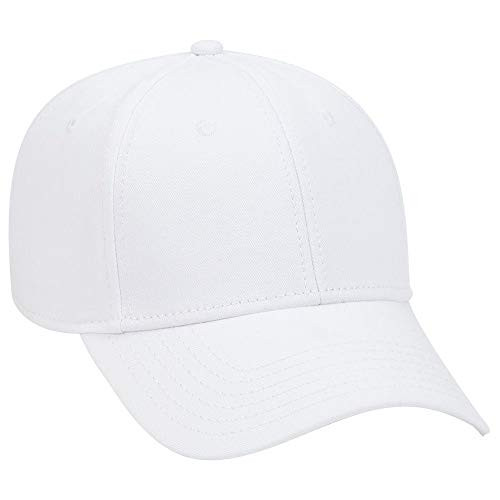 Otto 6 Panel Low Profile Superior Cotton Twill Cap - White