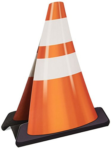 Beistle 57335 3 Dimensional Construction Cone Centerpiece, 11-Inch