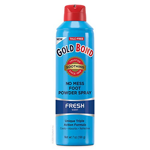 Gold Bond No Mess Talc-Free Foot Powder Spray 7 oz- Fresh Scent