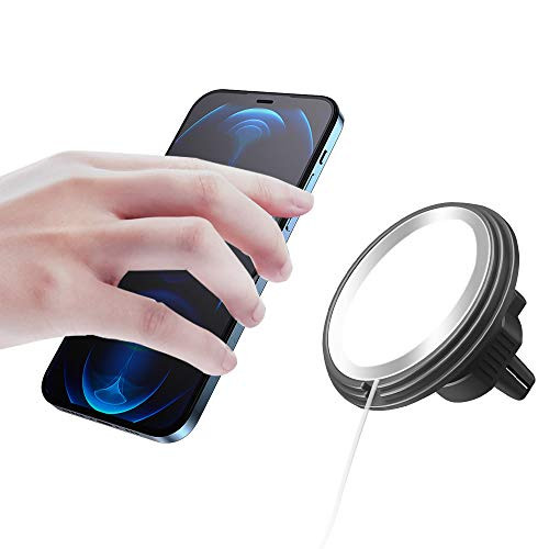 Car Air Vent Stand Holder Compatible for iPhone 12 Magsafe Wireless Charger-360 Rotatable Car Mount Magsafe Accessories for iPhone 12 Series -MagSafe Charger Not Included-