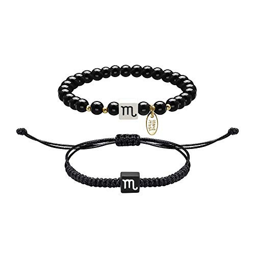 Pacoora Scorpio Zodiac Sign Black Onyx Beaded Braided Bracelet Set Constellation Horoscope Bracelet Pacoora Scorpio Zodiac Sign Black Onyx Beaded Braided Bracelet Set Constellation Horoscope Bracelet