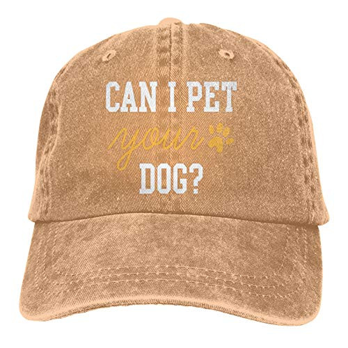 Kritin Can I Pet Your Dog Hat-Dog Lover Adjustable Baseball Cap Unisex Washable Cotton Trucker Cap Dad Hat