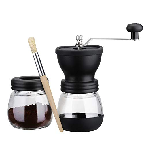 Hand Crank Coffee Mill Manual Coffee Grinder Quiet and Portable Conical Ceramic Manual Burr Grinder(350ml/12oz)