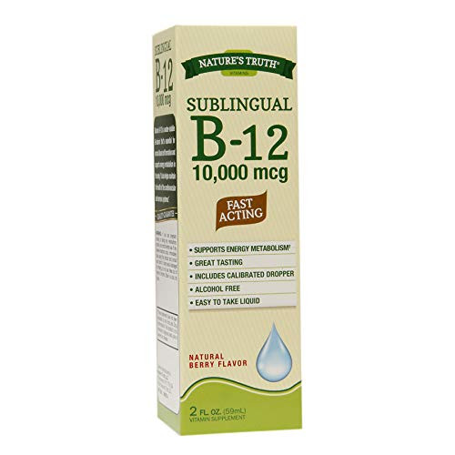 Nature's Truth Sublingual B-12 10-000 mcg Natural Berry Flavor Liquid - 2 oz