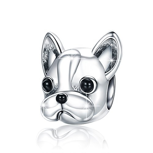 BAMOER 925 Sterling Silver Dog Charm Cute Puppy Charm Beads Animal Charm fit Bracelet Necklace BAMOER 925 Sterling Silver Dog Charm Cute Puppy Charm Beads Animal Charm fit Bracelet Necklace