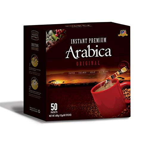 Cafe Mazel Instant Coffee - Arabica Original- Instant Coffee Mix- 3 in 1 Instant Coffee- 50 Sticks