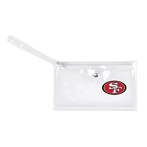 NFL San Francisco 49Ers Unisex Nflnfl Ticket Wristlet- Clear- 9inch by 5.25inch