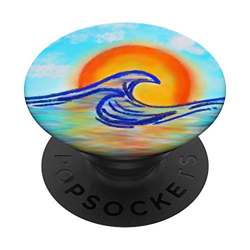 Life is a wave- Ride it. PopSockets PopGrip- Swappable Grip for Phones  and  Tablets
