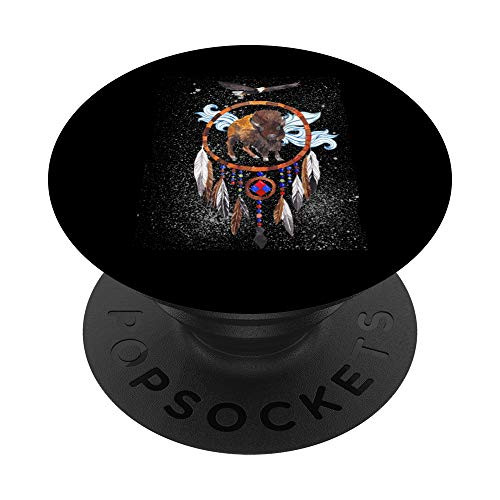 Boho Buffalo Eagle Dreamcatcher Native American Design PopSockets Grip and Stand for Phones and Tablets
