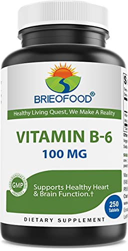 Brieofood Vitamin B6 100 mg 250 Tablets