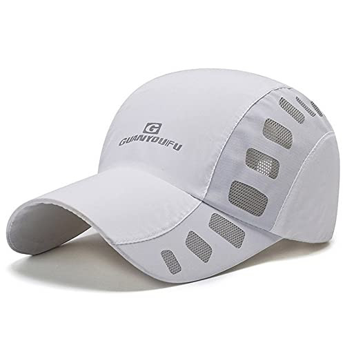 Clape Sports Hat Cap Lightweight Quick Drying Summer Sun Caps Breathable Outdoor Baseball Hat -CP23-White-