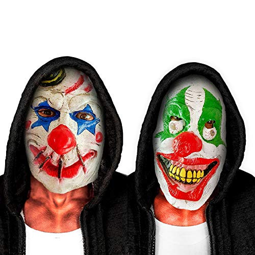 2 Scary Clown Masks Creepy Killer Evil Halloween Costumes | Adult Teen Cosplay Mask