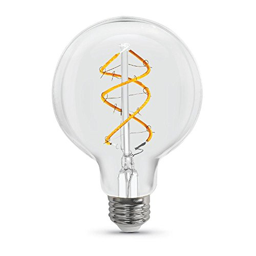 Feit 6.5-Watt Soft White -2150K- G25 Dimmable LED Clear Vintage Style Light Bulb Vintage Antique Style Light Bulb