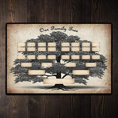 Family Tree Chart 5 to 6 Generations Genealogy-Family Tree Chart to Fill in-Blank Fillable Ancestry Chart-Family Rree Chart Poster - Personalized Gifts -20x16cm-